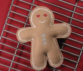 Gingerbread Man Catnip Cat Toy